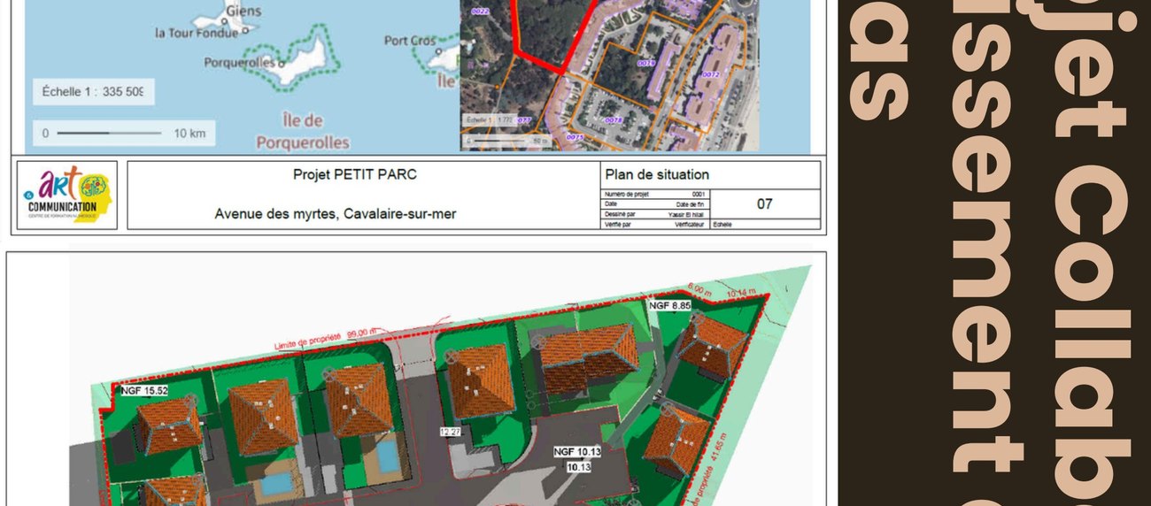 Plan de masse simplifié du lotissement de 13 villas